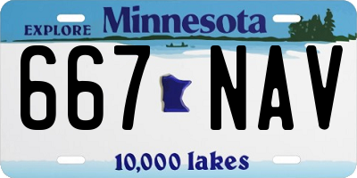 MN license plate 667NAV