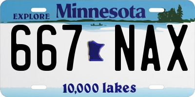 MN license plate 667NAX