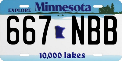 MN license plate 667NBB