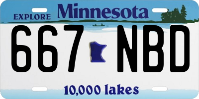MN license plate 667NBD