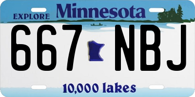 MN license plate 667NBJ