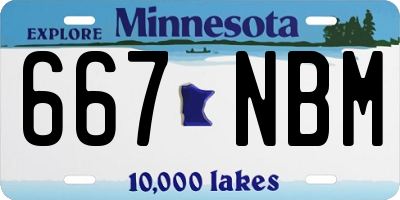 MN license plate 667NBM