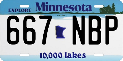 MN license plate 667NBP