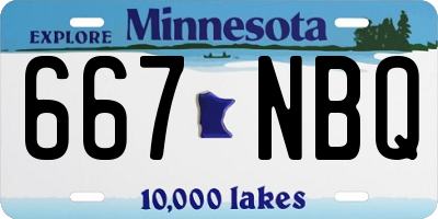 MN license plate 667NBQ