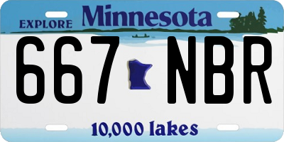 MN license plate 667NBR