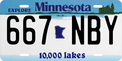 MN license plate 667NBY