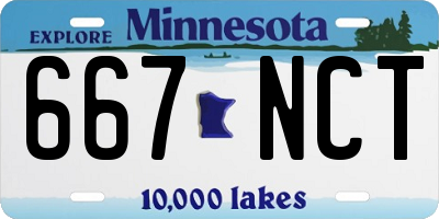 MN license plate 667NCT