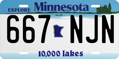 MN license plate 667NJN