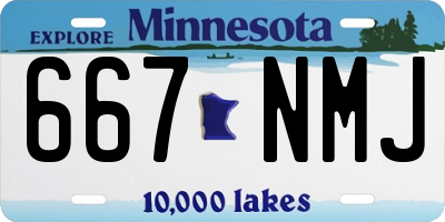 MN license plate 667NMJ