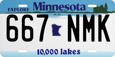 MN license plate 667NMK