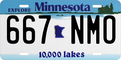 MN license plate 667NMO