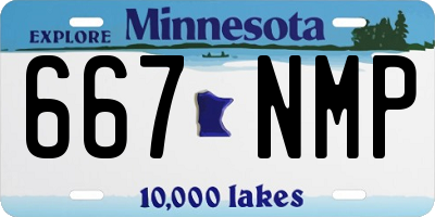 MN license plate 667NMP