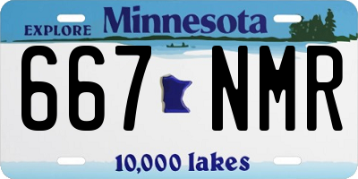 MN license plate 667NMR