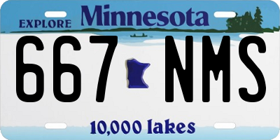 MN license plate 667NMS