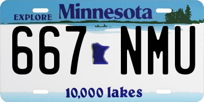MN license plate 667NMU