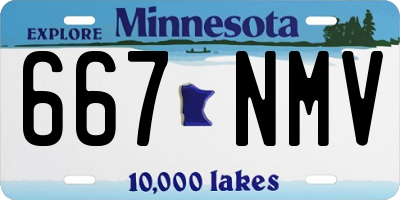 MN license plate 667NMV