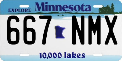 MN license plate 667NMX