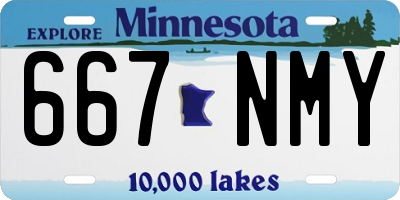 MN license plate 667NMY