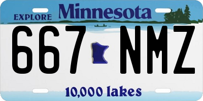 MN license plate 667NMZ