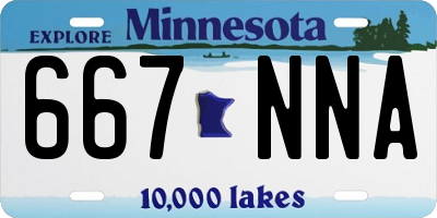 MN license plate 667NNA