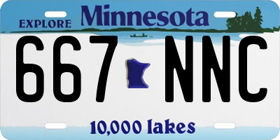 MN license plate 667NNC