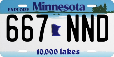 MN license plate 667NND