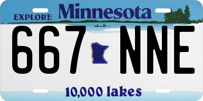 MN license plate 667NNE
