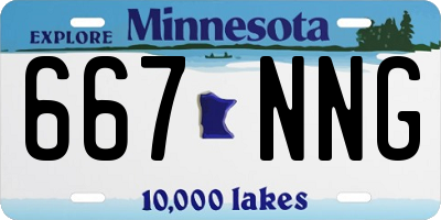 MN license plate 667NNG