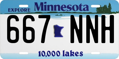 MN license plate 667NNH