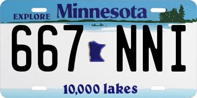 MN license plate 667NNI
