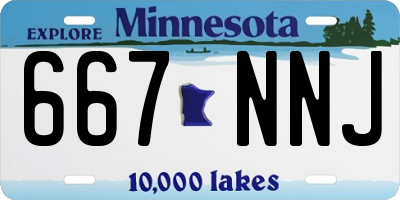 MN license plate 667NNJ