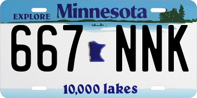 MN license plate 667NNK