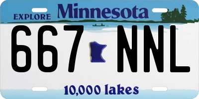 MN license plate 667NNL