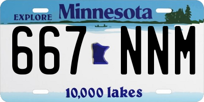 MN license plate 667NNM