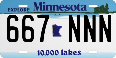 MN license plate 667NNN