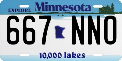 MN license plate 667NNO