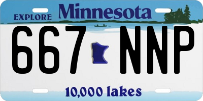 MN license plate 667NNP