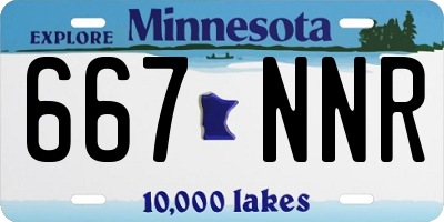 MN license plate 667NNR