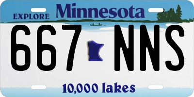 MN license plate 667NNS