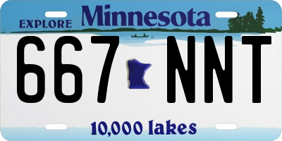 MN license plate 667NNT