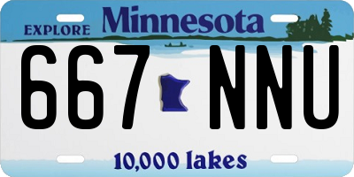 MN license plate 667NNU
