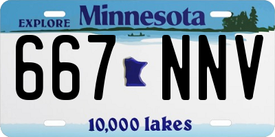 MN license plate 667NNV