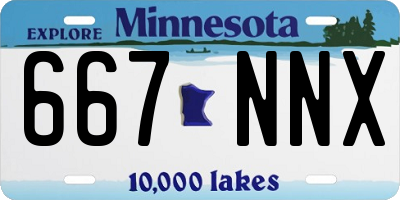 MN license plate 667NNX