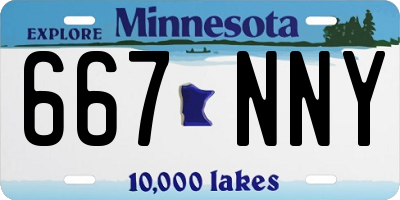 MN license plate 667NNY