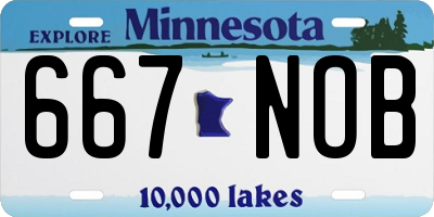 MN license plate 667NOB