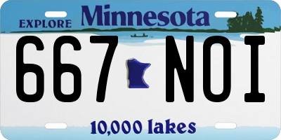 MN license plate 667NOI