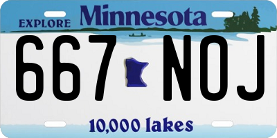 MN license plate 667NOJ