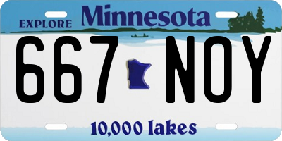 MN license plate 667NOY