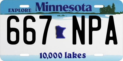 MN license plate 667NPA