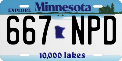 MN license plate 667NPD